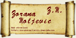 Zorana Moljević vizit kartica